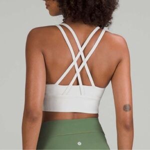 Women's White Strappy Sports Bra
